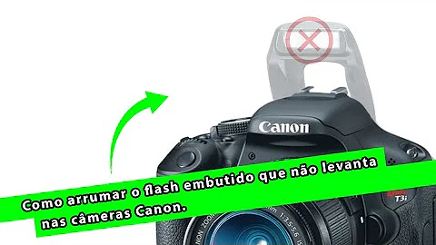 Como ativar o flash da câmera Canon?