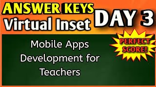 VINSET 2.0 DAY 3 ANSWER KEY | Mobile Apps Development For Teachers