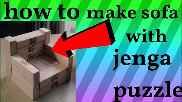 how to  make sofa with jenga puzzle | vatsal | vatsal cuber