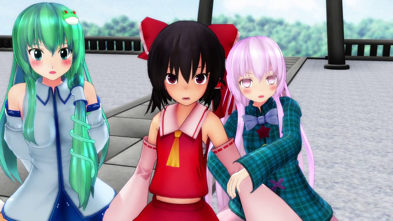 【東方MMD】守矢と博麗と登山電車