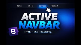 Responsive Navbar with Active Link Highlight | HTML, CSS & Bootstrap Tutorial #ResponsiveNavbar