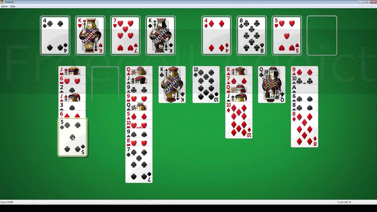 🕹️ Play Challenge Freecell Game: Free Online Hard Freecell Solitaire Card  Video Game for Kids & Adults