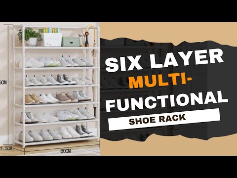 6 Layer multi-functional shoe rack - YouTube