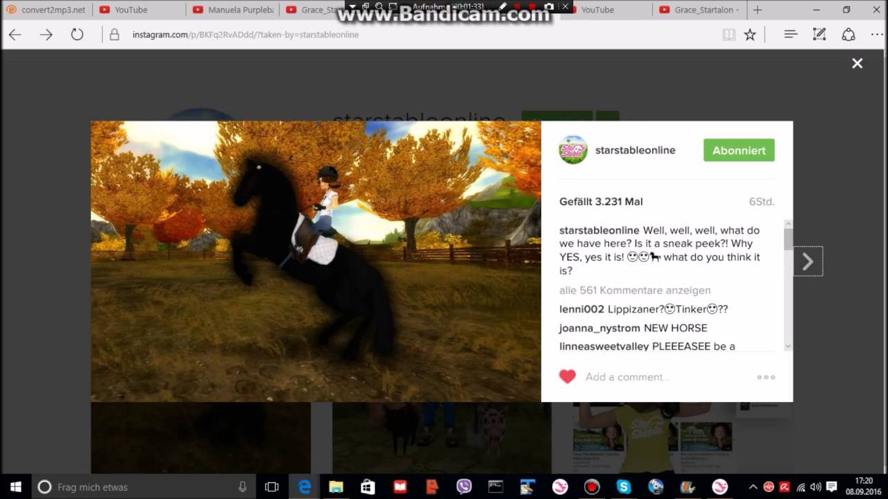 "Update" von Sso bei Instagram (mit Sandy, April & Manu)