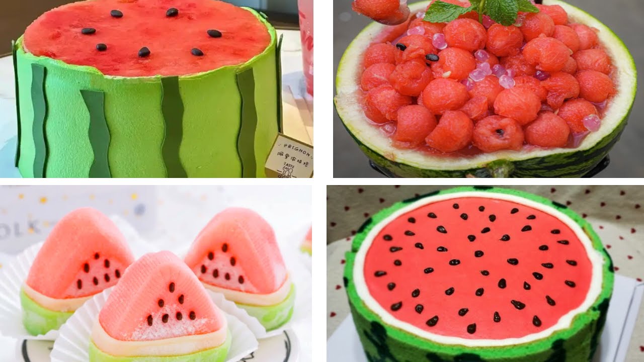 Satisfying Relaxing Video|🍉🍺🍸🍰Watermelon Milk Cover Recipe|Asmr|Tiktok