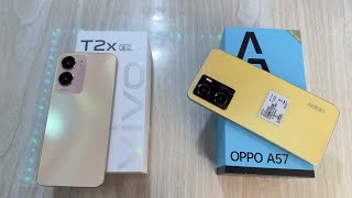 vivo T2x 5G  🆚 Oppo A57 ⚡ Unboxing & Comparsion || Camera Test || Price || Full Details  🔥