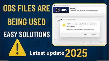 How to Fix OBS Installation Error (OBS files are being used by the following application) - Easy Fix