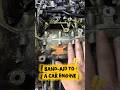 Mechanic Applies a Band-Aid to a Car Engine Block