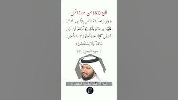 الآية (61)من سورة النحل// القارئ الشيخ خليفة الطنيجي.
