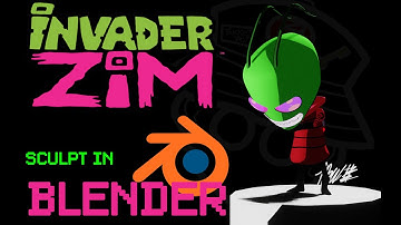 Invader Zim Made in Blender