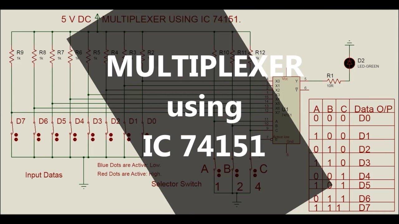 Multiplexer using 74151 