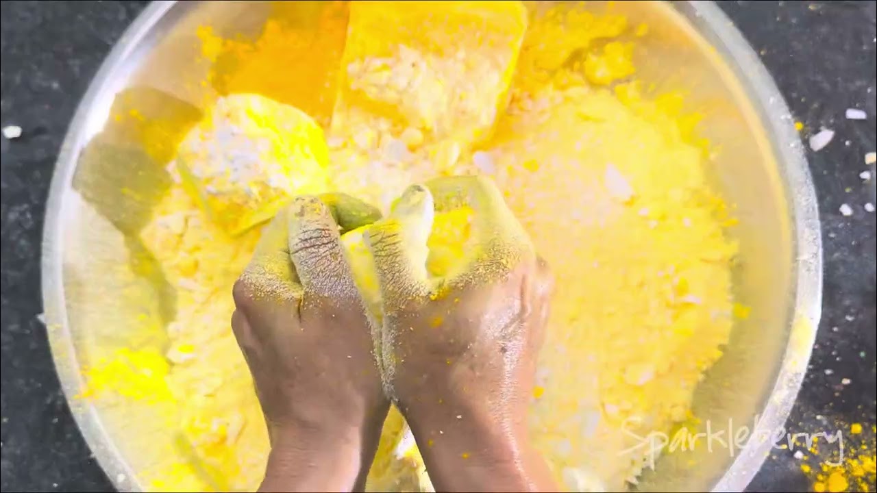 Sunshine in a Bowl☀️💛 Fresh Chalk, Unpolished Blocks & Jumbo Chunks ✨ Gym Chalk ASMR