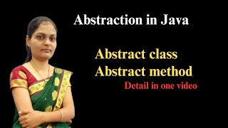 Abstraction in java| OOP in java| abstract class and abstract method in java| placement java course