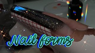 Watch me do my nails | Black & chrome nails | Using my nail forms | #ACRYLICNAILS