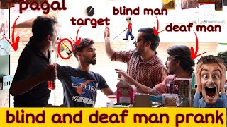 blind and deaf man disturbing stanger customer || zaini rajpoot pranks || gujrawala pakistan ||