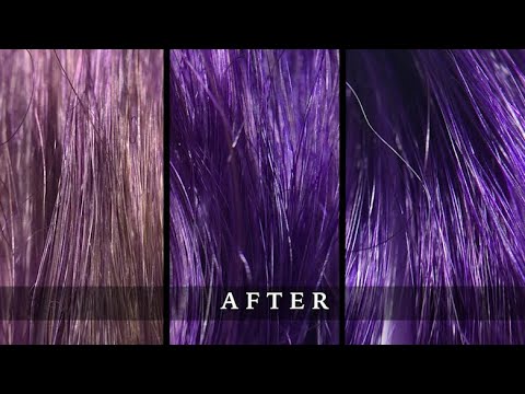 MANIC PANIC Violet Night on Blonde, Dark Blonde, and Brown Hair Before &  After SWATCH - YouTube