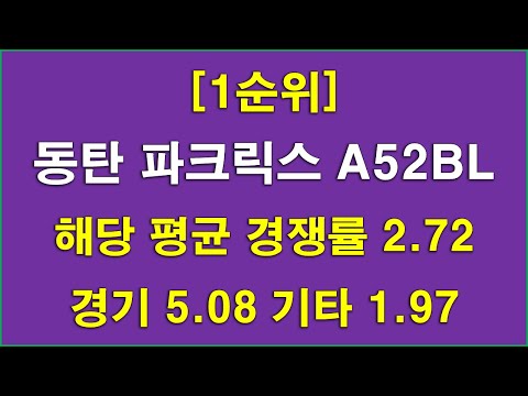 동탄 파크릭스 A52BL 1순위 청약 경쟁률