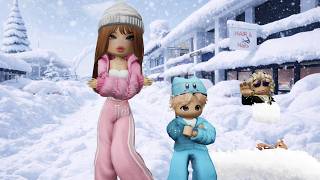 Sobrevivimos a La TORMENTA de NIEVE de Brookhaven En Roblox