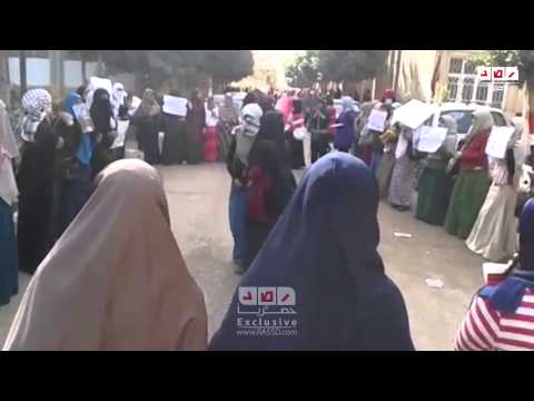 وقفة لطالبات جامعة الازهر فرع تفهنا الاشراف ضد الانقلاب العسكرى