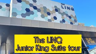 The LINQ junior King suite room tour | Budget friendly Las Vegas central strip hotel