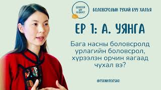 #S1E1 А.Уянга - Бага насны боловсролд урлагийн боловсрол, хүрээлэн буй орчин яагаад чухал вэ?