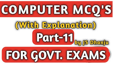 Computer mcq for competitive exams in hindi | Part-11 | Computer mcq in hindi | Bank Exam | JSDhanju