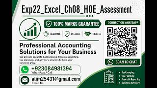 Exp22_Excel_Ch08_HOE_Assessment | Exp22 Excel Ch08 HOE Assessment