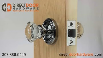 Emtek Astoria Knob with Regular Rosette in Polished Chrome