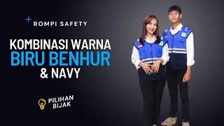 Rompi Safety Warna Biru Benhur Kombinasi Navy