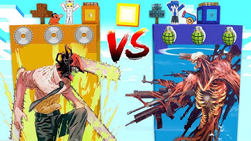 TÔ GÀ THỬ THÁCH 24H ĐẠI CHIẾN ĐẢO QUỶ CƯA VÀ ĐẢO QUỶ SÚNG TRONG MINECRAFT*CHAINSAW MAN VS GUN DEVIL