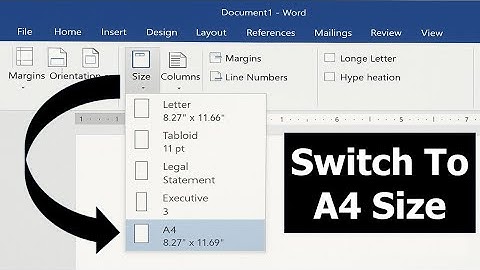 How to Switch to A4 Paper Size in MS Word Document !
