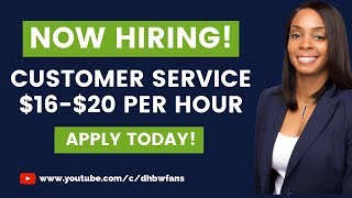 NEW! Get Paid $16-$20/hr. Work from Home Customer Service Jobs Open Now!
