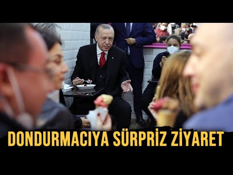 Erdoğan'dan dondurmacıya sürpriz ziyaret