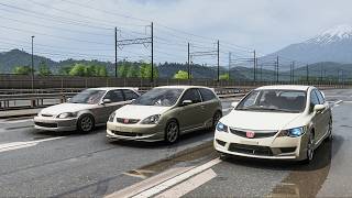 Forza Horizon 6 Drag race: Honda Civic Type R FD2 vs Civic Type R EP3 vs Civic Type R EK9