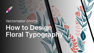 Create Beautiful Floral Typography with  @Nastya Kuliábina ​ #Shorts screenshot 2