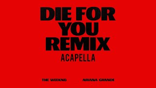 The Weeknd & Ariana Grande - Die For You (Remix) (Acapella)