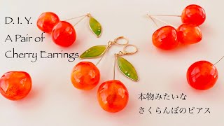 D. I. Y. A Pair of Cherry Earrings ー本物みたいなさくらんぼの