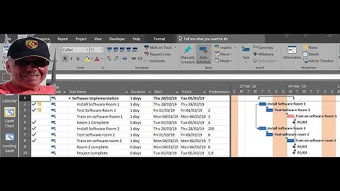 How to reschedule tasks in Microsoft Project