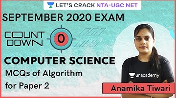 Complete MCQs of Algorithm | Computer Science | Target NTA-UGC NET 2020/2021 | Anamika Tiwari
