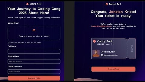 Ticket Generator App - Junior Project #01 (HTML, CSS, JS) | Self-Learning Journey