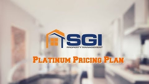 Platinum Pricing Plan by SGI Property Management
