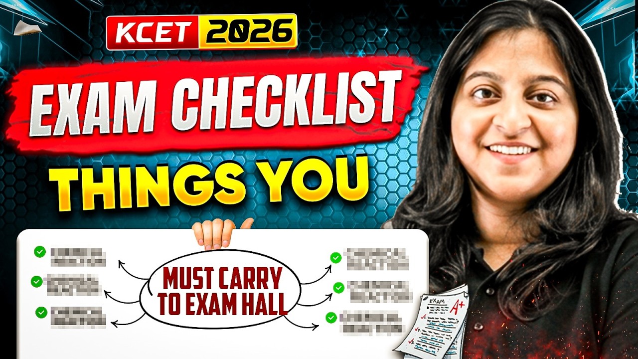 KCET 2026 Exam Checklist 📝 | Things You MUST Carry to Exam Hall 🔥 - YouTube