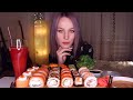 MUKBANG | Суши/роллы, том ям, салат | Sushi/rolls не ASMR