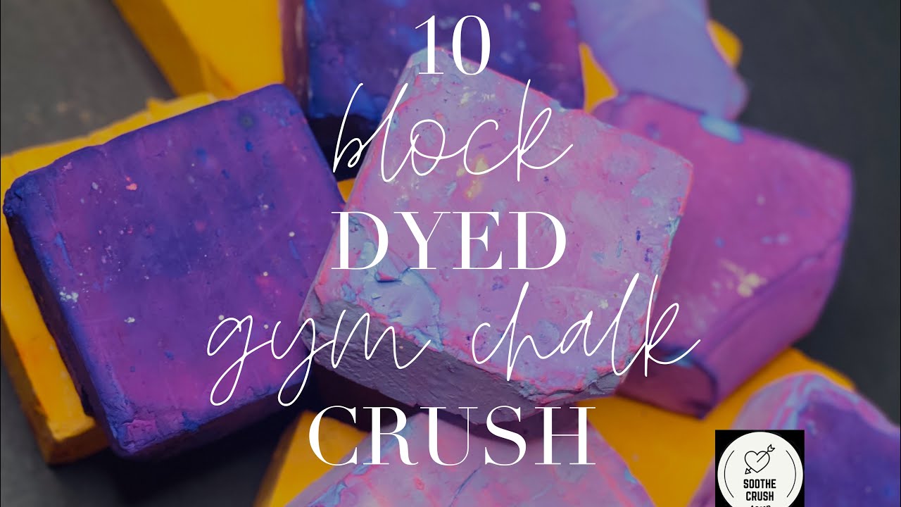 Dyed Gym Chalk ASMR | 10 Block | Chalkness | Mute | Cramer - YouTube