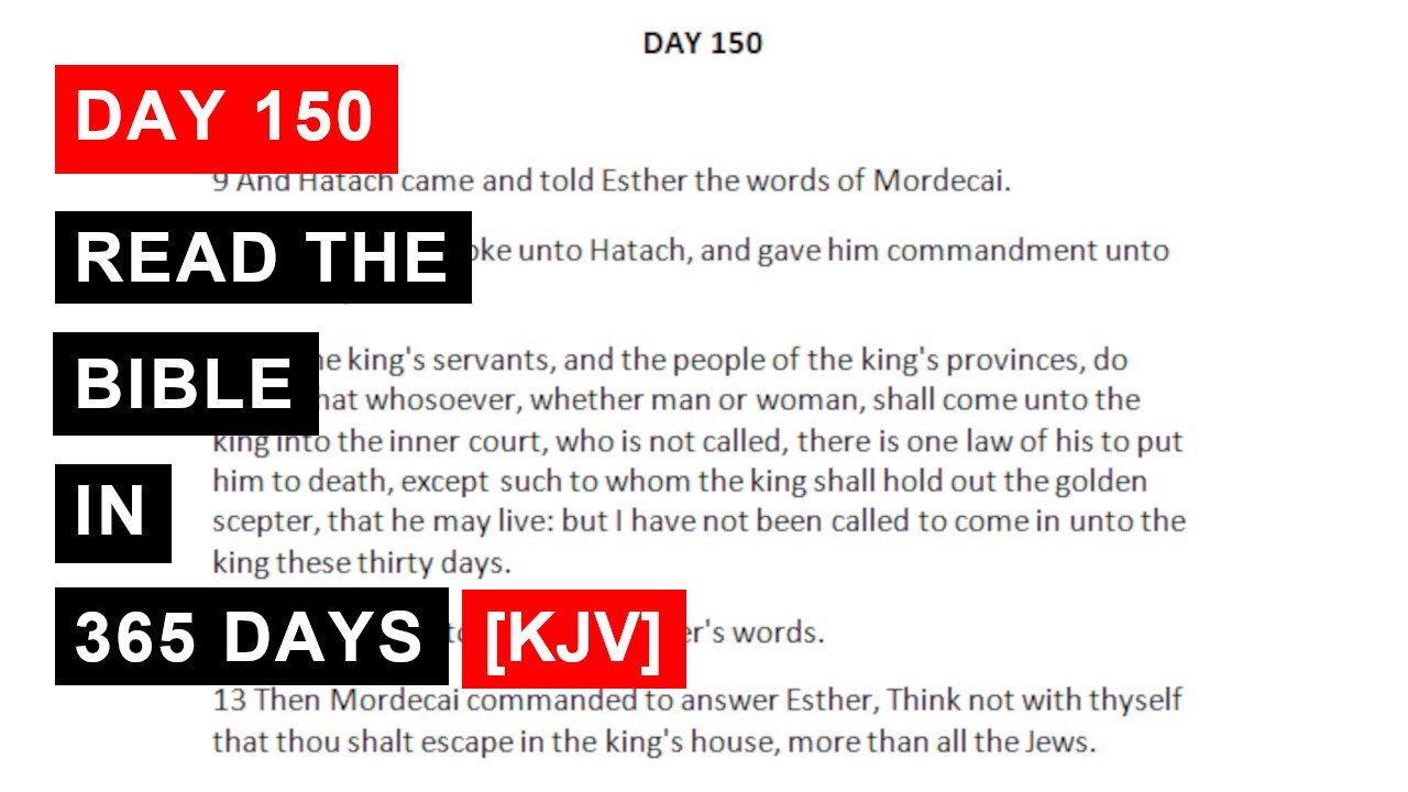 Day 150 Read The Bible in 365 Days KJV - YouTube