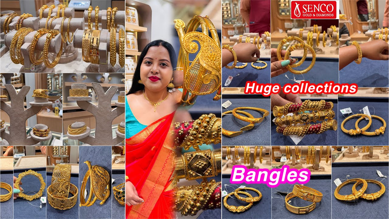 22KT huge collections😳of gold bangles - chur/ kankan / light wt bangles / kada from Senco,Somajiguda