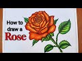 How to draw a Rose easy step by step|Rose drawing for Rose day|StarMaa Creative Art|