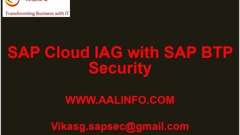 SAP GRC cloud IAG and BTP Security Demo