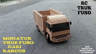 Cara membuat miniatur truk RC Fuso dari kardus | ide kreatif kerajinan tangan dari kardus bekas