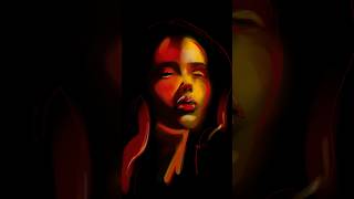 Vibrant Digital Portrait Speedpaint 🔥 Dramatic Red & Yellow Lighting #shorts